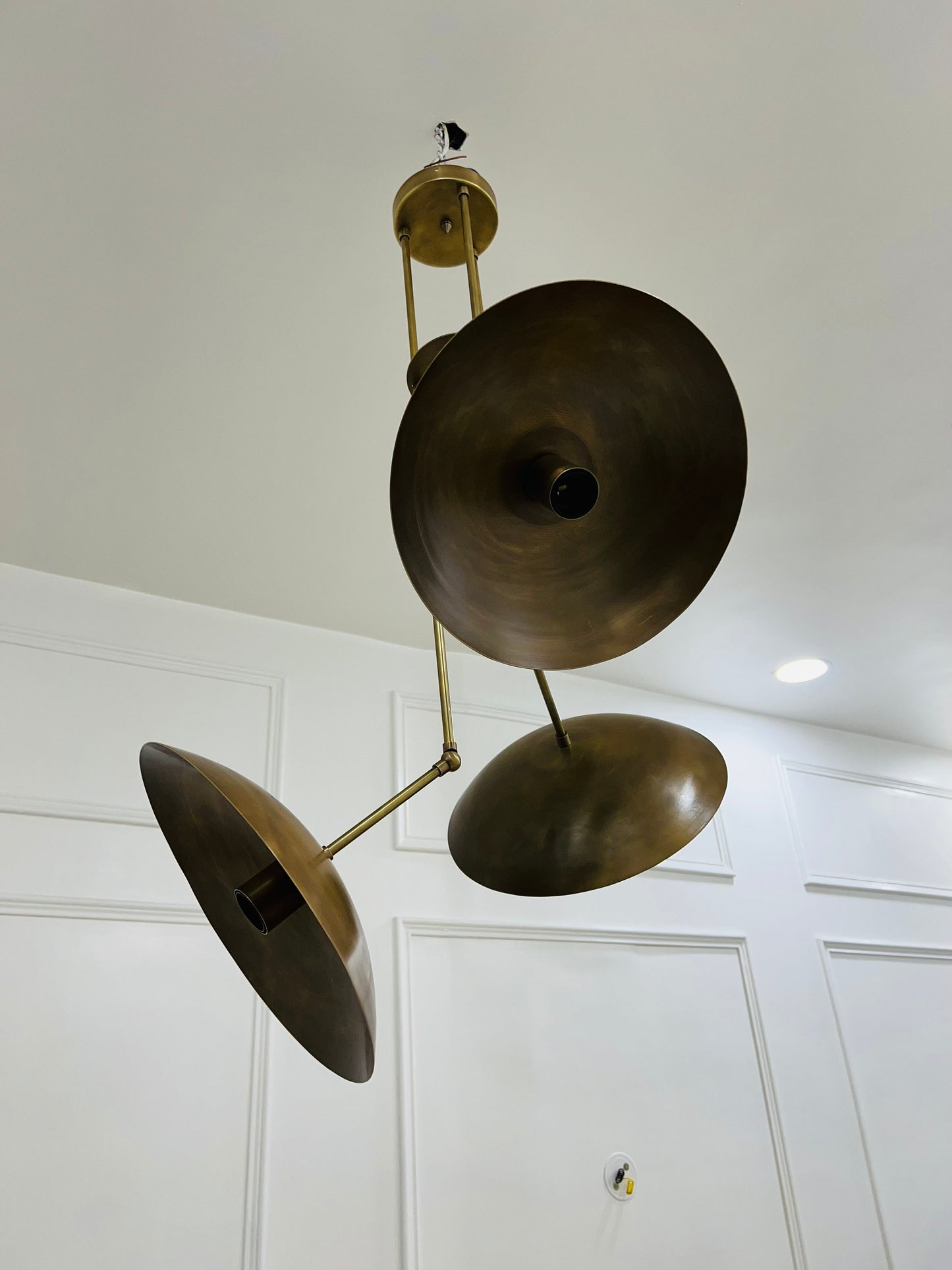3 Light Antique Brass Sputnik Chandelier