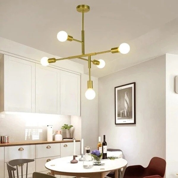 5 Bulbs Linear Branch Chandelier