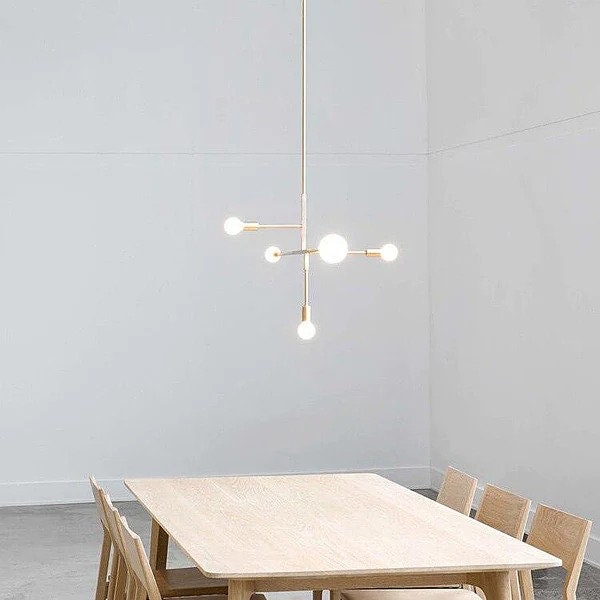 5 Bulbs Linear Branch Chandelier