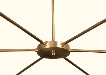 6 Arm Handmade Brass Sputnik Chandelier