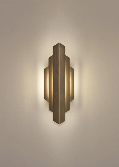 Vertical Geometric Modern Handmade Wall Sconce