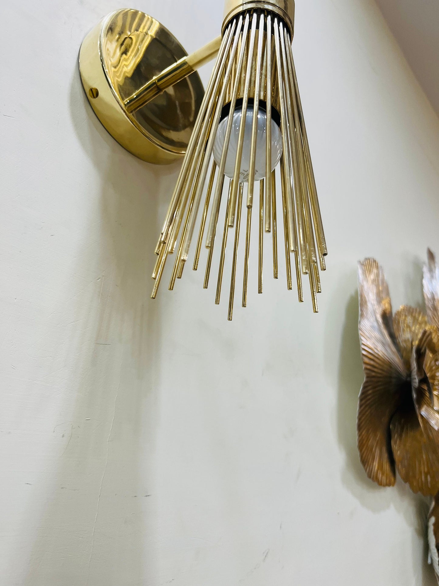 Handmade Brass Sputnik Wall Scone