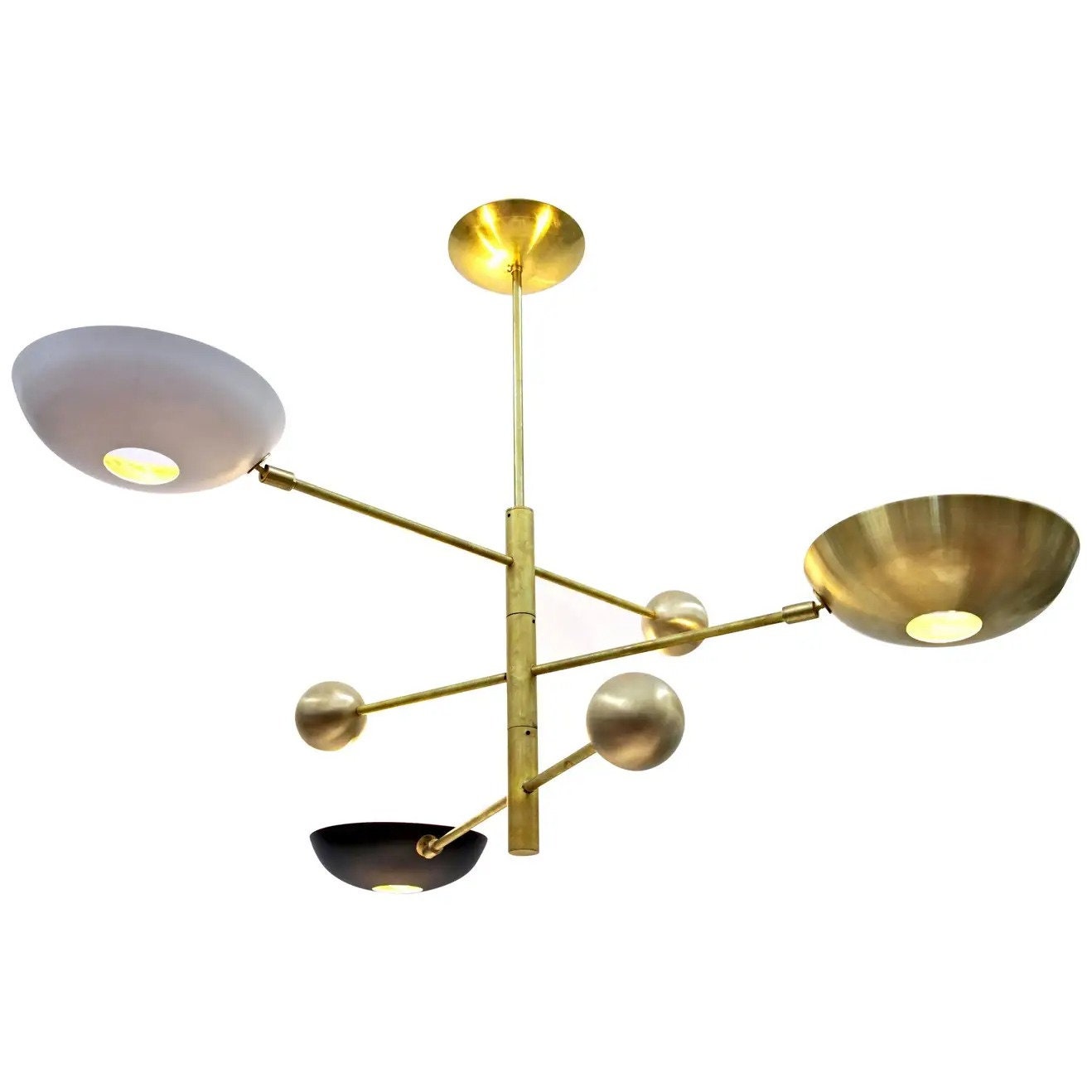 3 Light Pendant Modern Brass Sputnik Chandelier