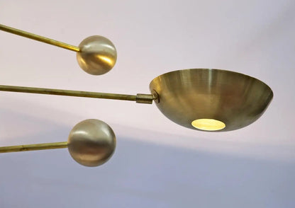 3 Light Pendant Modern Brass Sputnik Chandelier