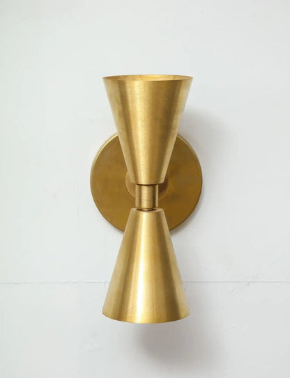 Beautiful 2 Light Brass Mid Century Wall Scone