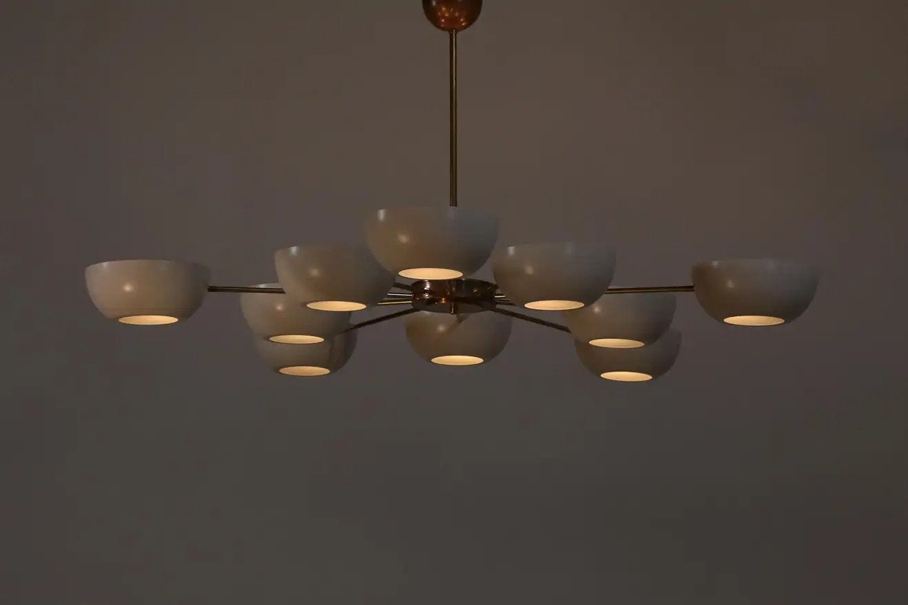 10 Arms Large Italian Modern Sputnik Chandelier