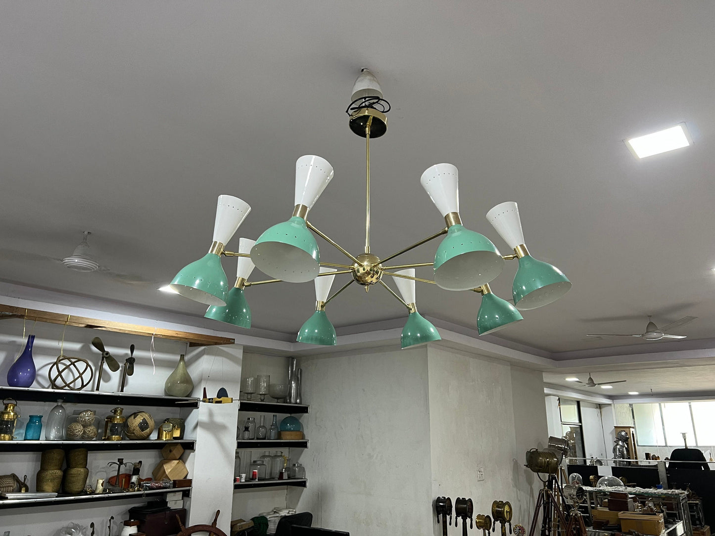 8 Arms 16 Lights Stilnovo Style Italian Light Chandelier