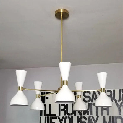 5 Arms 10 Light Stilnovo Design Sputnik Chandelier