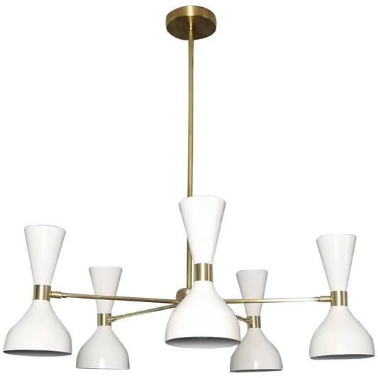 5 Arms 10 Light Stilnovo Design Sputnik Chandelier