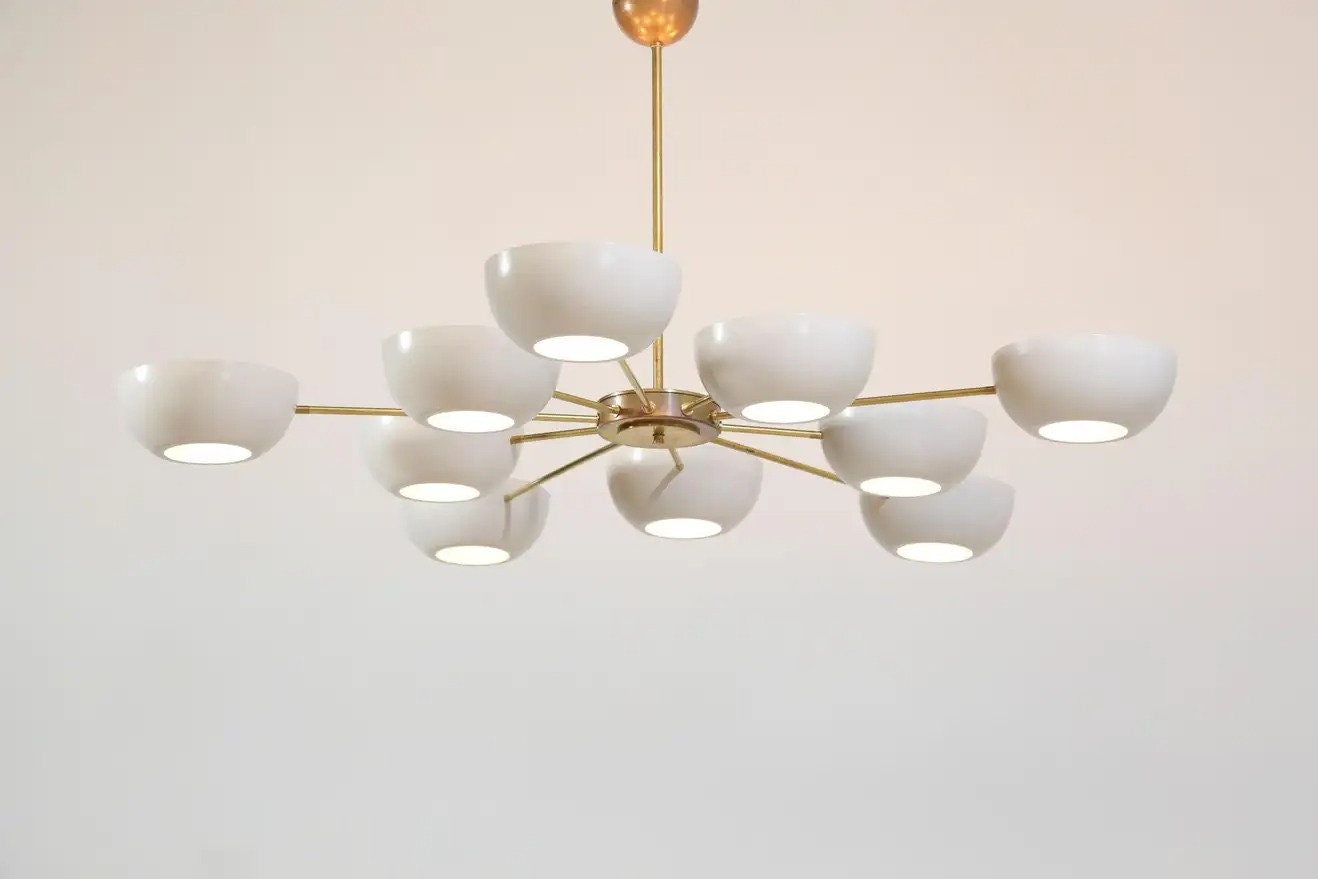 10 Arms Large Italian Modern Sputnik Chandelier