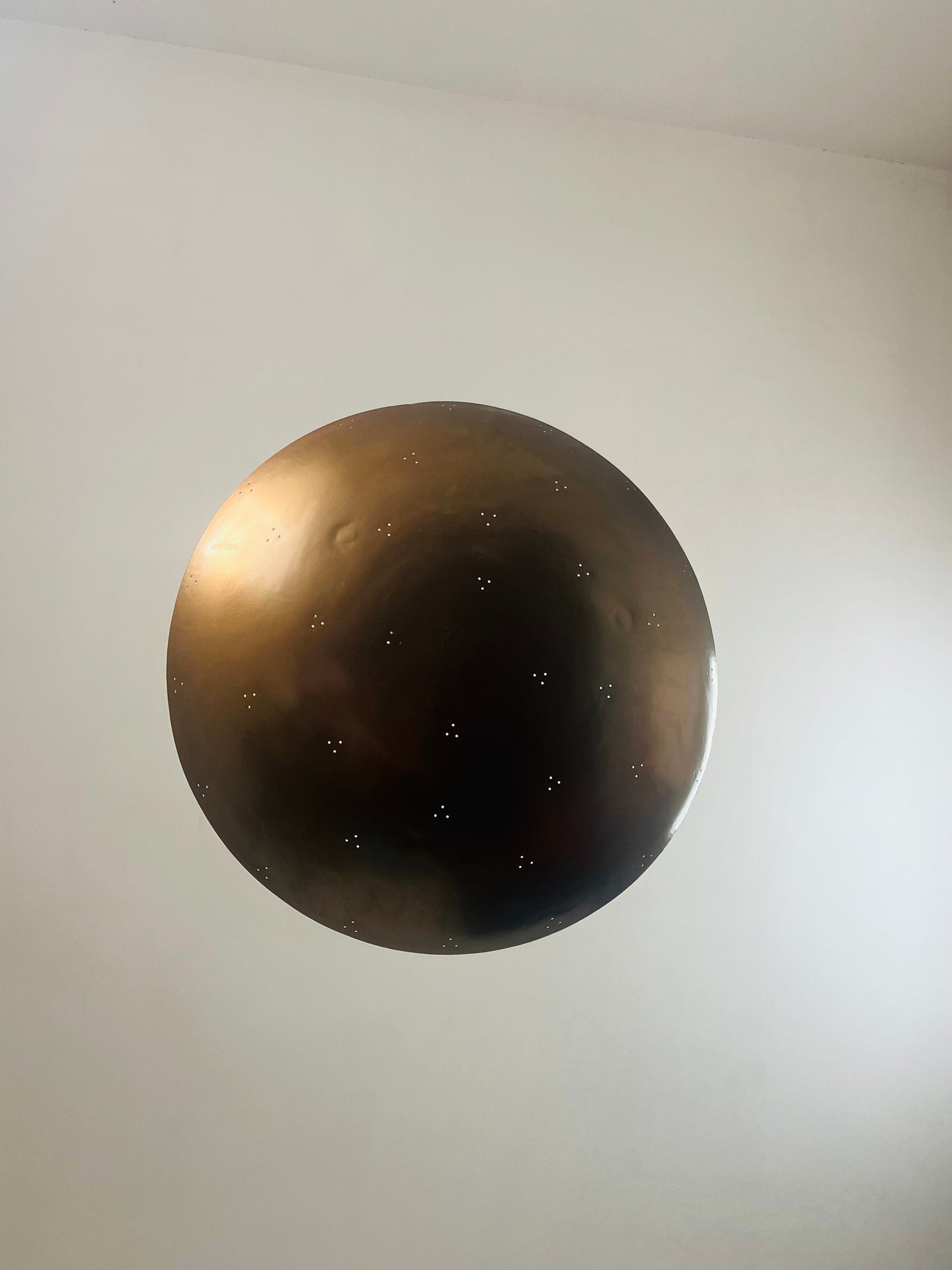 3 Light Century Raw Brass Sputnik Chandelier