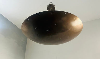 3 Light Century Raw Brass Sputnik Chandelier