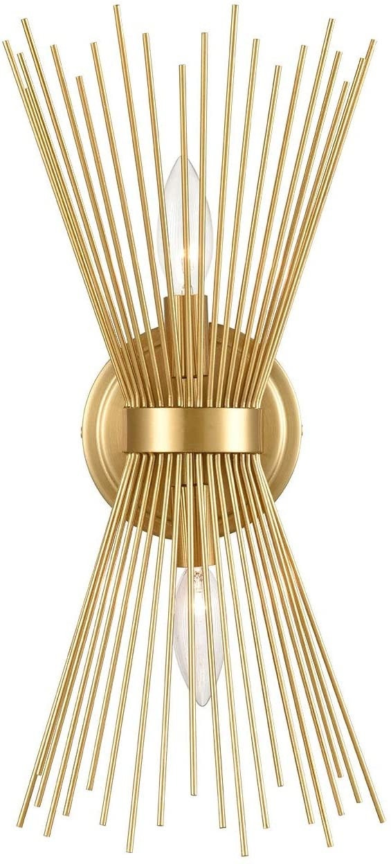 2-Light Starburst Wall Sconce Lamp