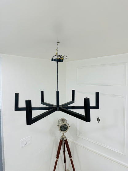 6 Arms 6 Light  Brass Putnik Chandelier