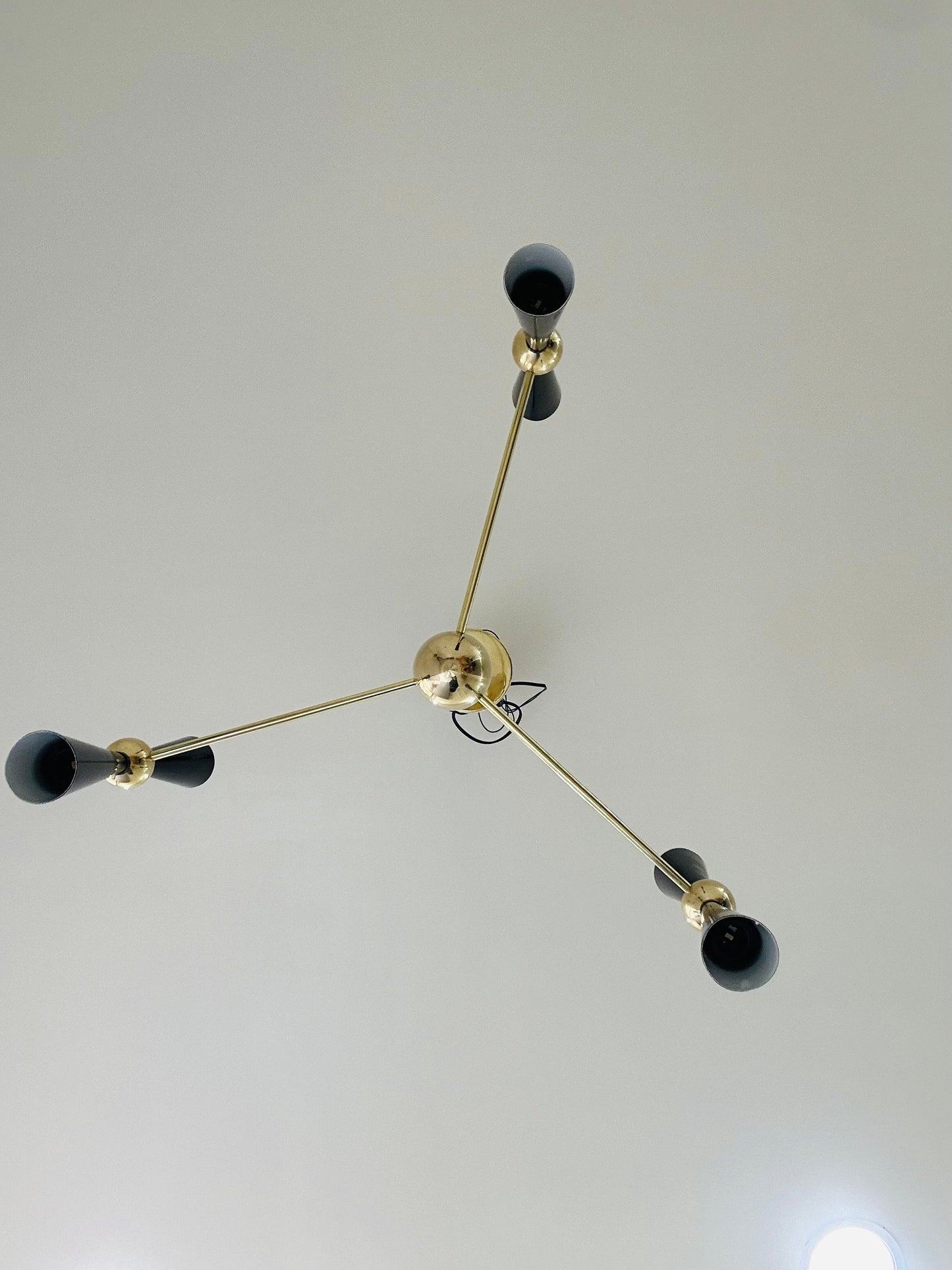 3 Arm 6 Light Modern Stilnovo Chandelier