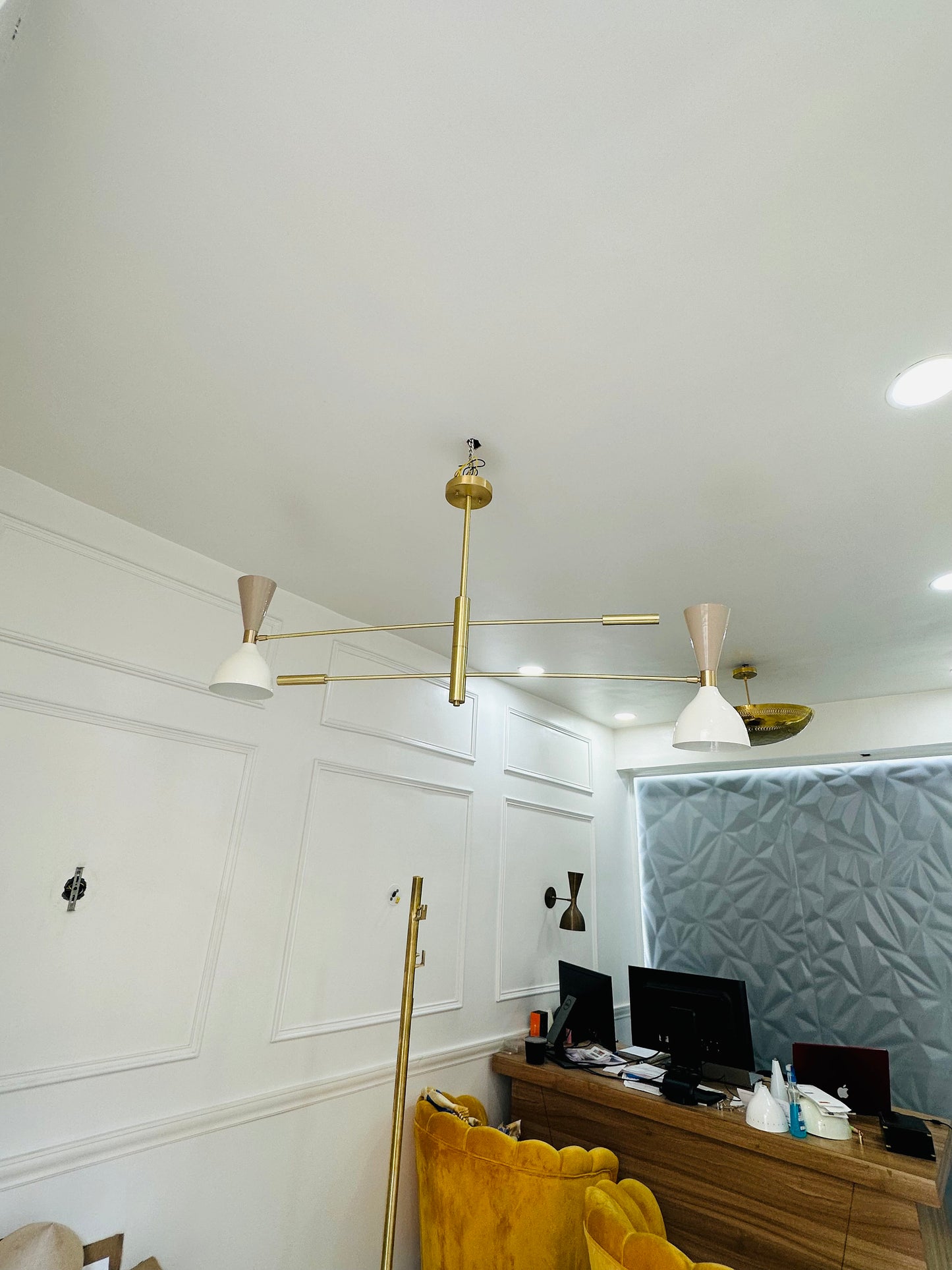 4 Arms Handmade Brass Sputnik Chandelier