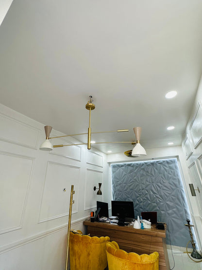 4 Arms Handmade Brass Sputnik Chandelier