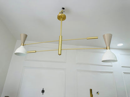 4 Arms Handmade Brass Sputnik Chandelier