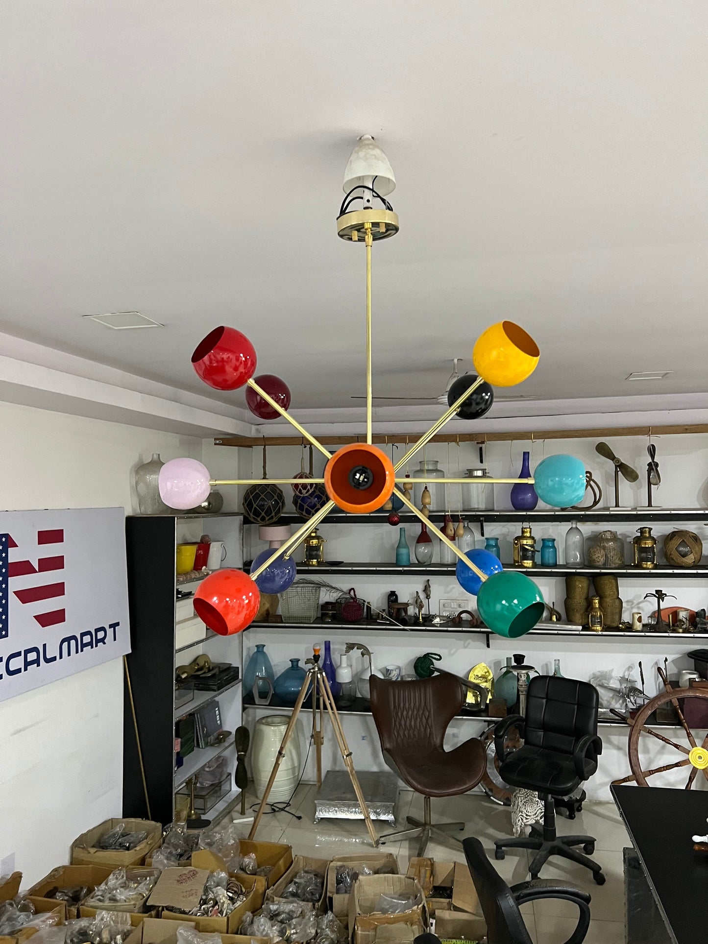 12 Arm 12 Light Modern Stilnovo Design Colorful Chandelier