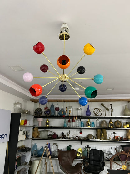 12 Arm 12 Light Modern Stilnovo Design Colorful Chandelier