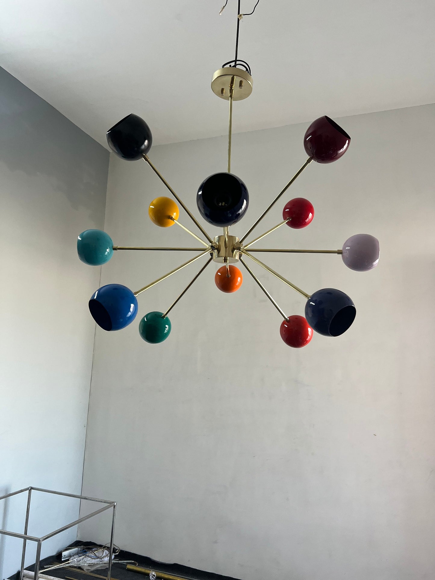 12 Arm 12 Light Modern Stilnovo Design Colorful Chandelier